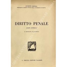 Diritto penale. (Parte generale) - Giuseppe Bettiol - copertina