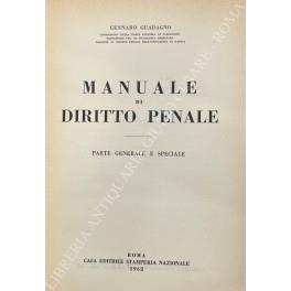 Manuale di diritto penale. Parte generale e speciale - copertina