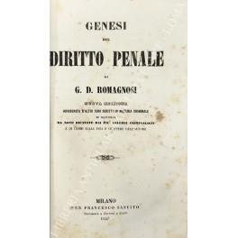 Genesi del diritto penale - copertina