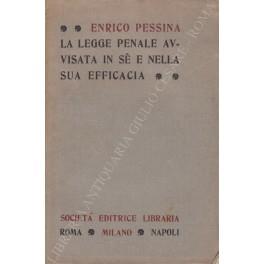 legge penale avvisata in se e nella sua efficacia. Estratto dalla Enciclopedia del Diritto Penale Italiano diretta dal prof. E. Pessina - copertina
