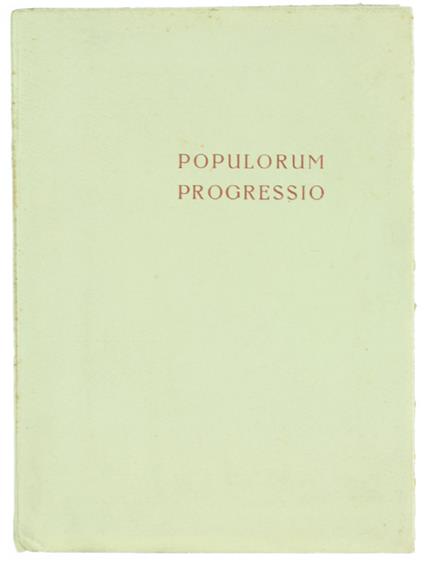 POPULORUM PROGRESSIO [Preziosa edizione] - Paolo VI - Paolo VI - copertina