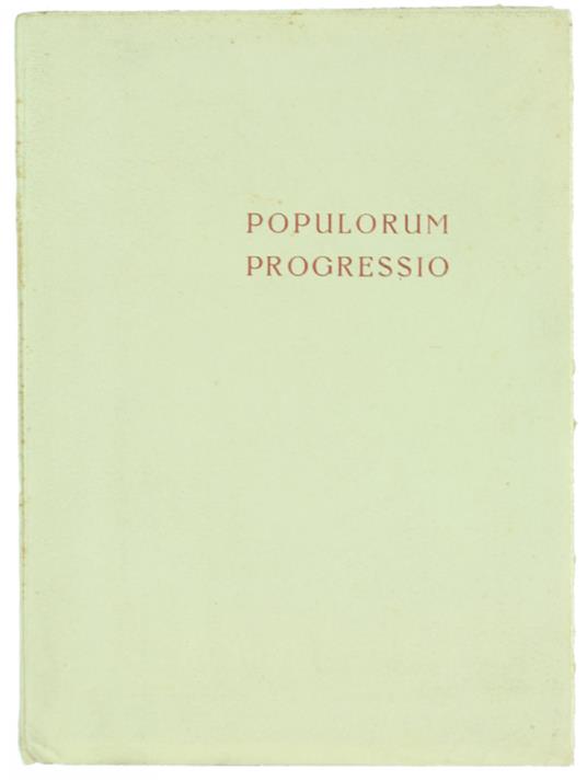 POPULORUM PROGRESSIO [Preziosa edizione] - Paolo VI - Paolo VI - copertina