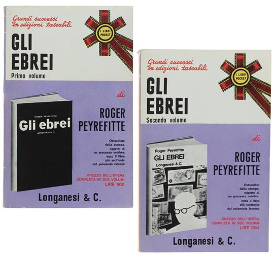 Gli EBREI. [opera completa] - Peyrefitte Roger - Roger Peyrefitte - copertina