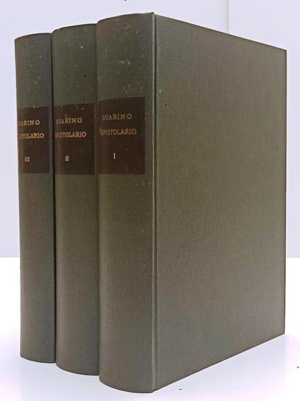 Epistolario Di Guarino Veronese 3 Volumi Ristampa Anastatica- 1967- C- Jxs16 - Remigio Sabbadini - copertina