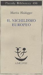 Il Nichilismo Europeo