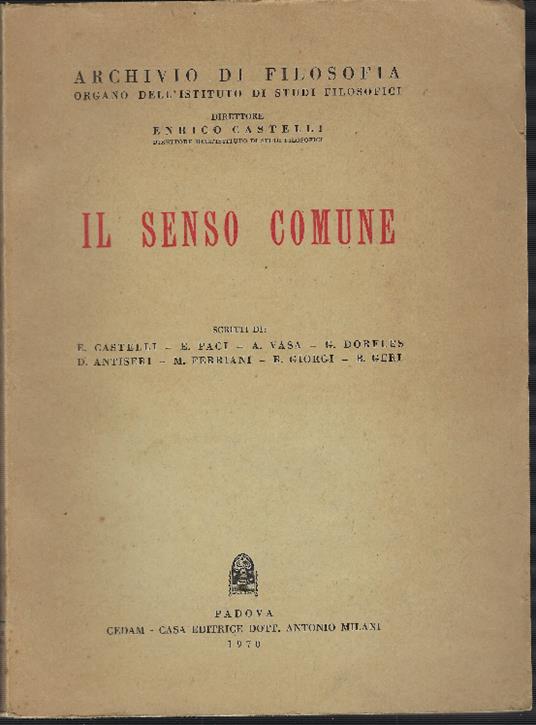 Il Senso Comune - copertina