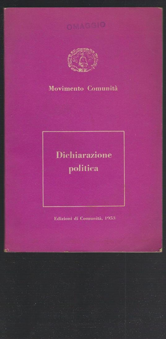 Dichiarazione Politica - copertina