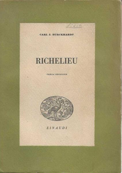 Richelieu - Carl J. Burckhardt - copertina