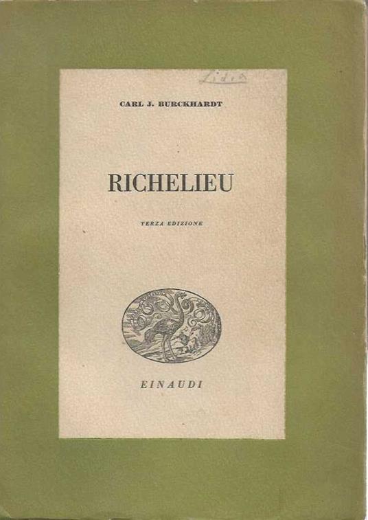 Richelieu - Carl J. Burckhardt - copertina