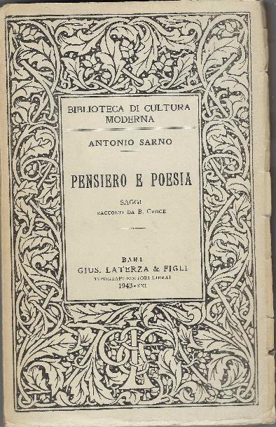 Pensiero E Poesia - Antonio Salerno - copertina