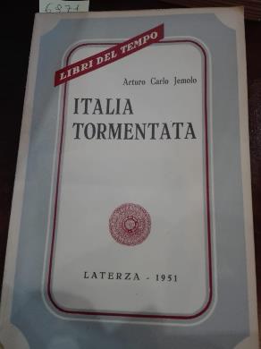 Italia Tormentata - Arturo Carlo Jemolo - copertina