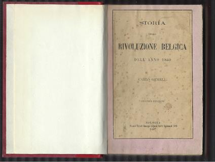 Storia Della Rivoluzione Belgica Dell'anno 1830 - Carlo Melli - copertina