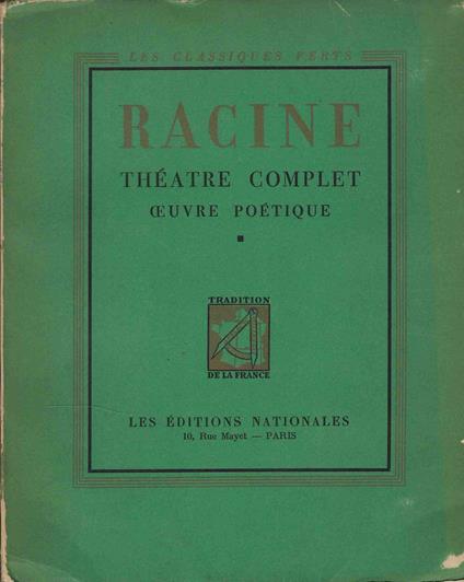 Théâtre Complet,Oeuvre Poêtique - copertina
