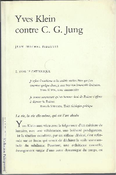 Yves Klein Contre C.G. Jung - copertina