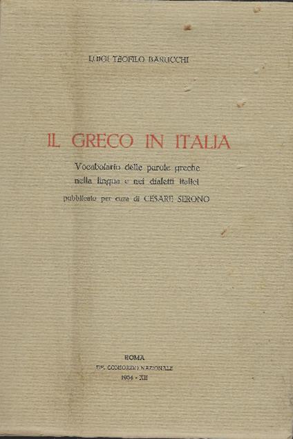 Il Greco In Italia - copertina