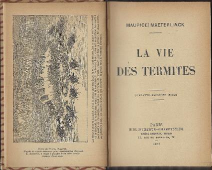 Vie Des Termites - Maurice Maeterlinck - copertina