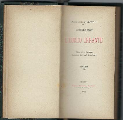 L' ebreo Errante - Corrado Ricci - copertina