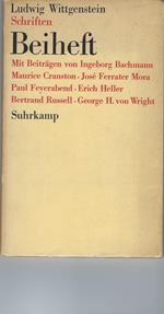 Schriften - Beiheft. Mit Beiträgen Von Ingeborg Bachmann, Maurice Cranston, José Ferrater Mora, Paul Feyerabend, Erich Heller, Bertrand Russell, George H. Von Wright