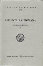 Orientalia Romana Essays And Lectures 1