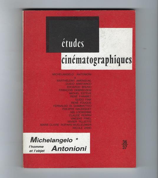 Michelangelo Antonioni-L'homme Et L'objet - copertina