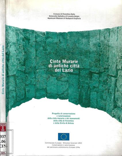 Cinte murarie di antiche città del Lazio - copertina