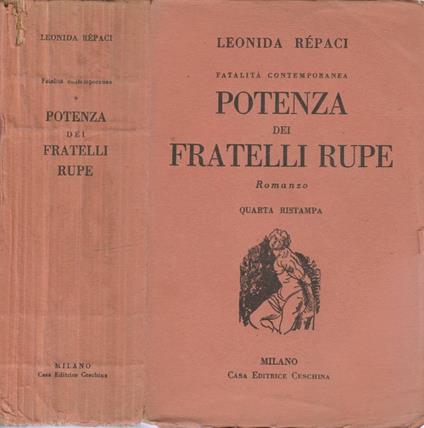 Potenza dei Fratelli Rupe - Leonida Rèpaci - copertina
