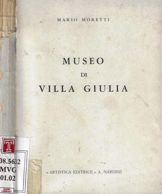 Museo di Villa Giulia - Mario Moretti - copertina