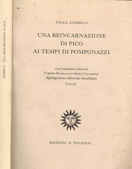 Una reincarnazione di Pico ai tempi di Pomponazzi - Paola Zambelli - copertina