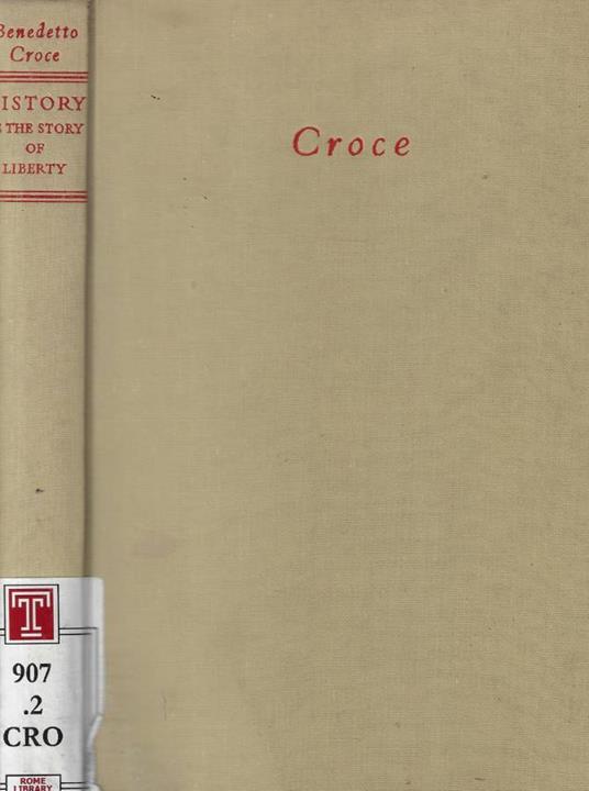 History - Benedetto Croce - copertina