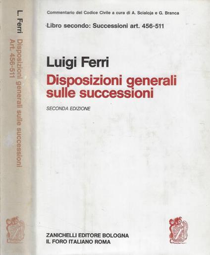 Disposizioni generali sulle successioni - Luigi Ferri - copertina