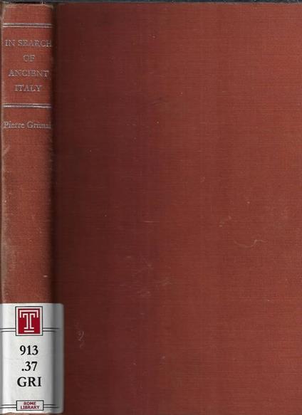 In search of ancient Italy - Pierre Grimal - copertina