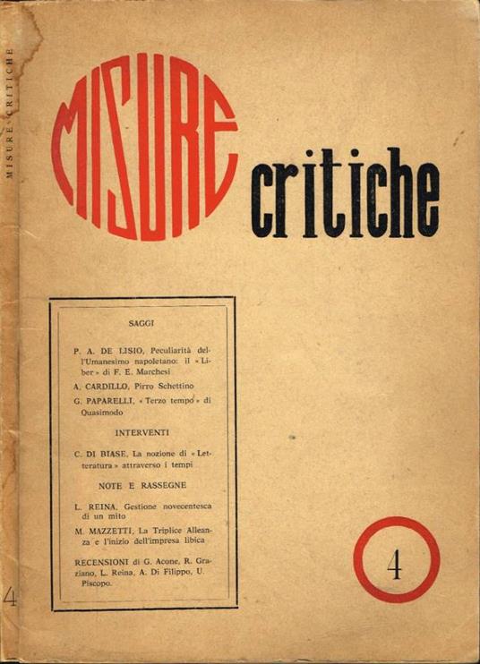 Misure Critiche - copertina