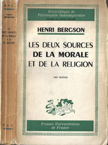 Les deux sources de la morale et de la religion - Henri Bergson - copertina