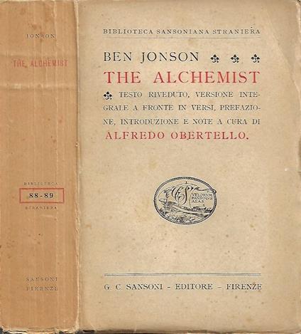 The Alchemist - Ben Jonson - copertina
