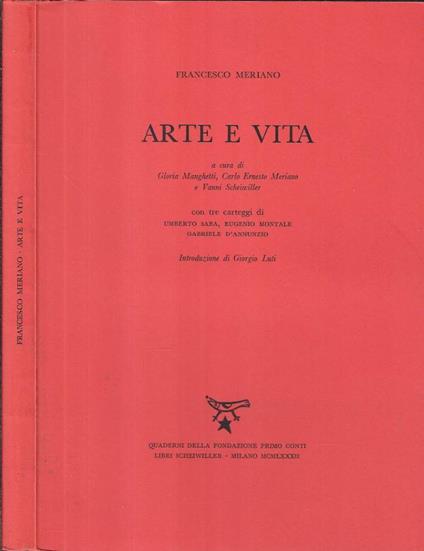 Arte e vita - Francesco Meriano - copertina