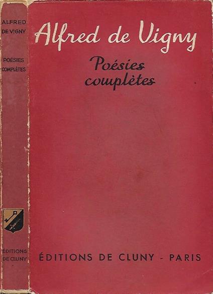 Poésies Complètes - Alfred de Vigny - copertina