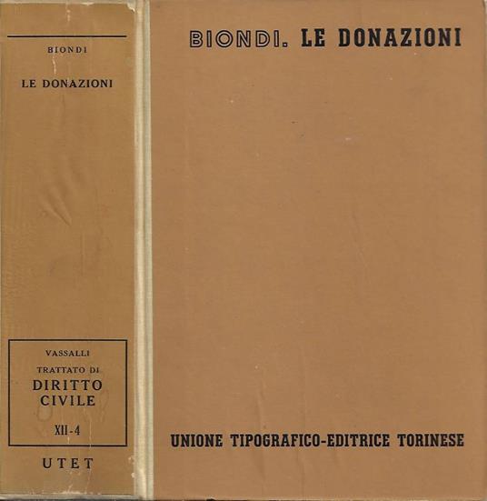Le donazioni - Biondo Biondi - copertina