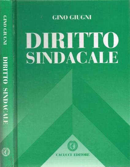 Diritto sindacale - Gino Giugni - copertina