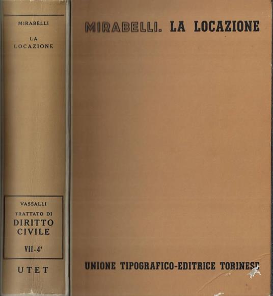 La locazione - Giuseppe Mirabelli - copertina