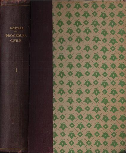 Manuale di procedura civile Vol. I - Lodovico Mortara - copertina