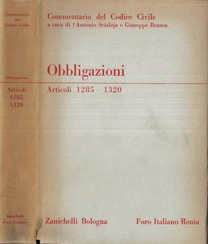 Obbligazioni Articoli 1285 - 1320 - Domenico Rubino - copertina