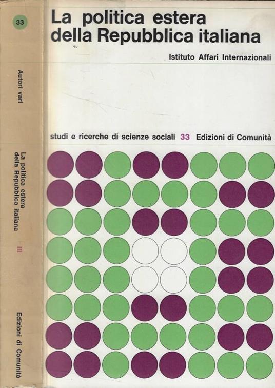 La politica estera della Repubblica Italiana Vol. III - Massimo Bonanni - copertina