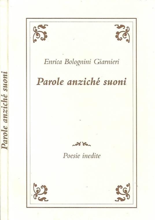 Parole anziché suoni - Enrico Giarnieri - copertina
