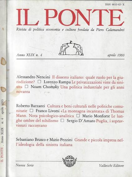 Il Ponte n. 4 Anno 1993 - copertina