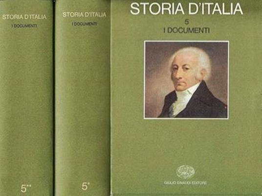 Storia d'Italia 5. I documenti. Due volumi - copertina