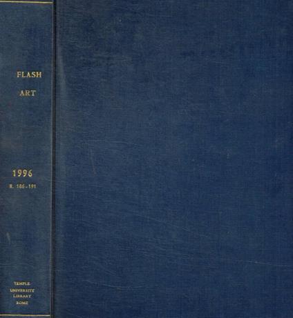 Flash Art. The world's leading art magazine n.186-191, anno 1996 - copertina