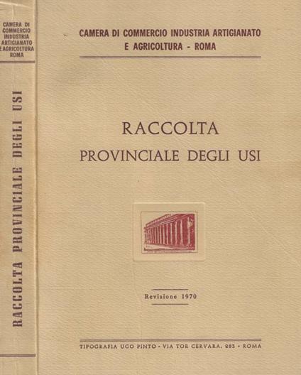 Raccolta provinciale degli usi - copertina