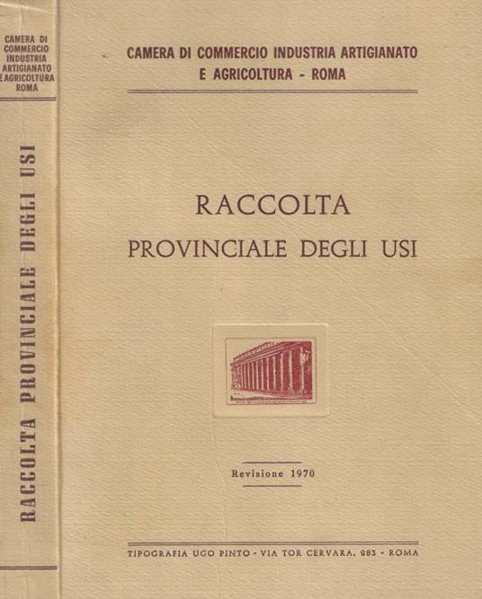 Raccolta provinciale degli usi - copertina