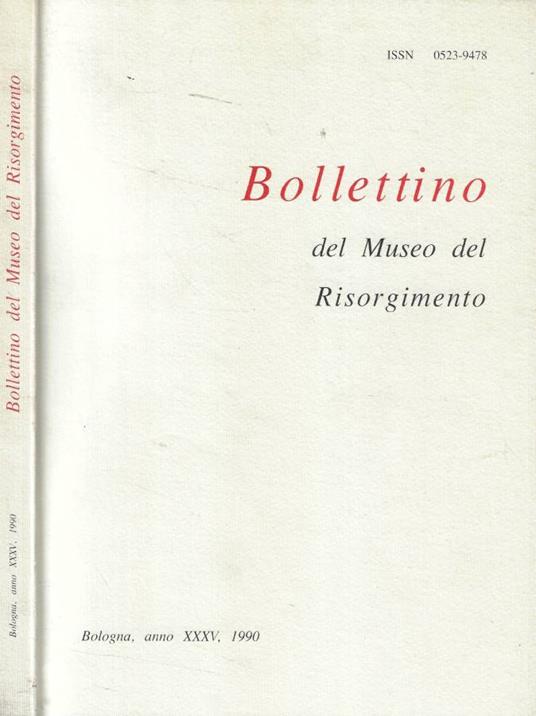Bollettino del Museo del Risorgimento anno XXXV, 1990 - copertina