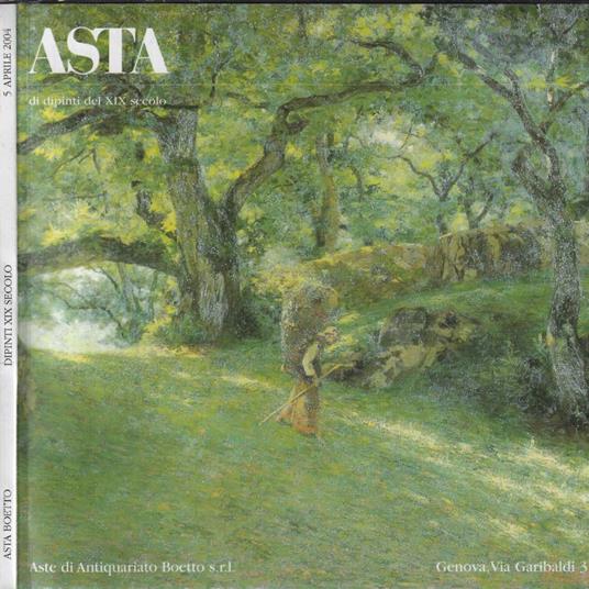 Asta di dipinti del XIX secolo - copertina
